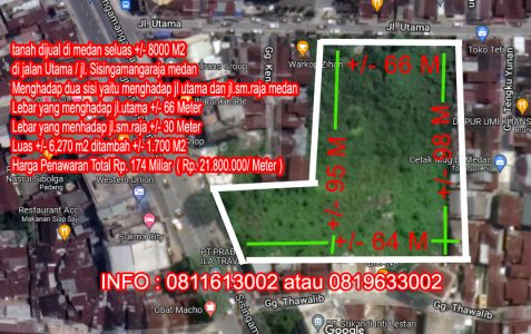 tanah di jual di jln utama jl smraja des