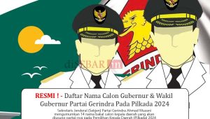 Partai Gerindra Resmi Umumkan Daftar Nama Bakal Calon Gubernur dan Wakil Gubernur Pilkada 2024